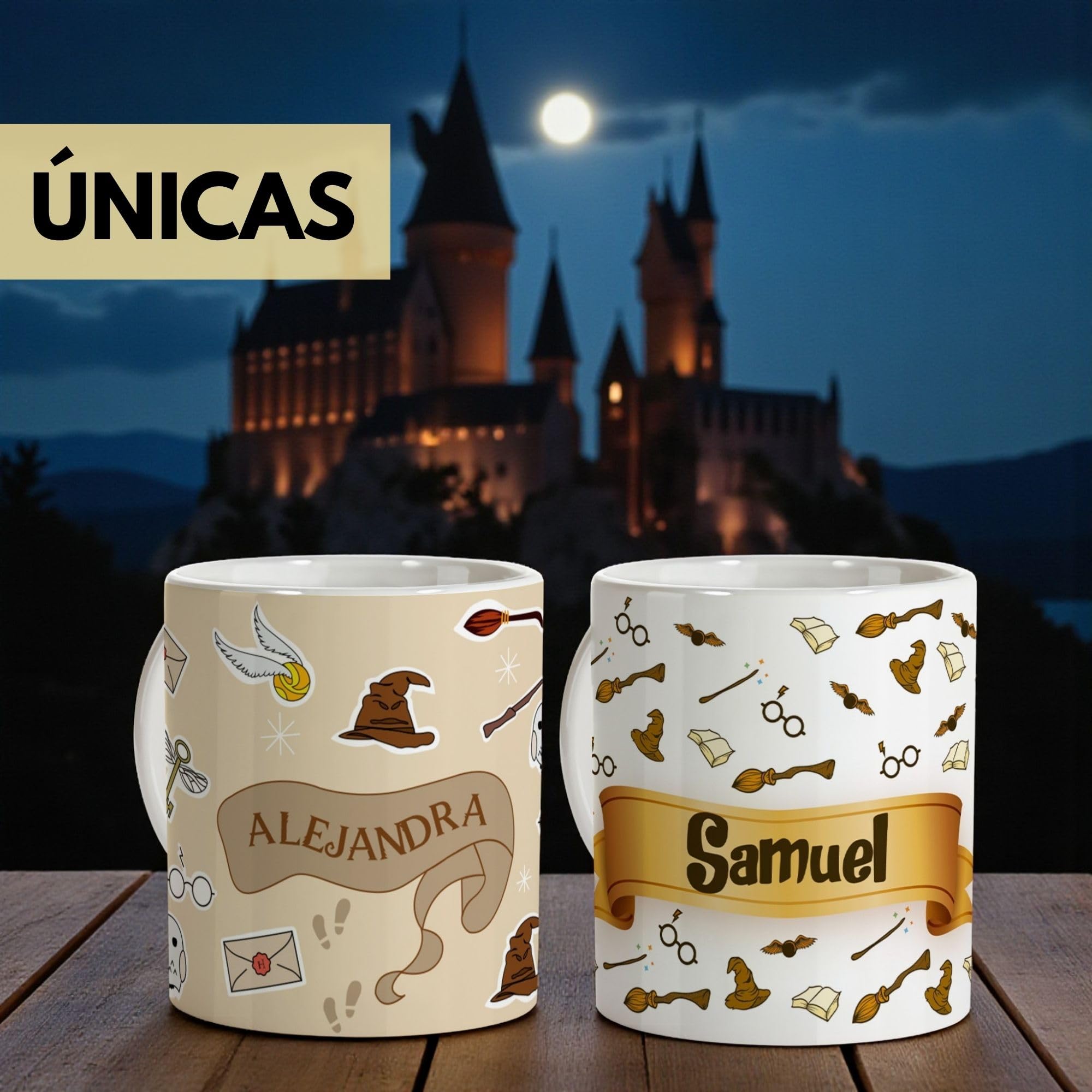 LolaPix Bicchiere di plastica per bambini. Nome personalizzato della tazza. Tazza di Mago. Bicchieri di plastica per bambini. 330 ml. Vari disegni. Magia