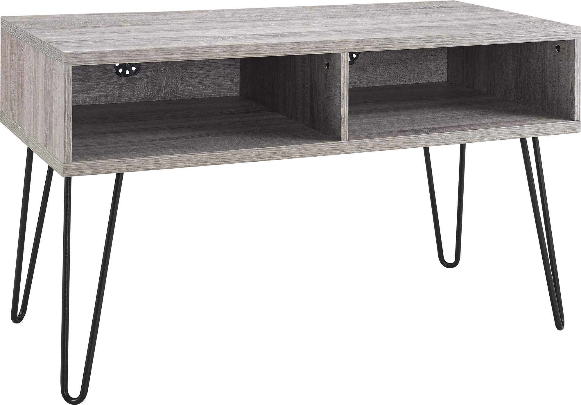 DHP Owen TV Stand 42 Inch in Grey Oak, 50x107x63cm (DxWxH)