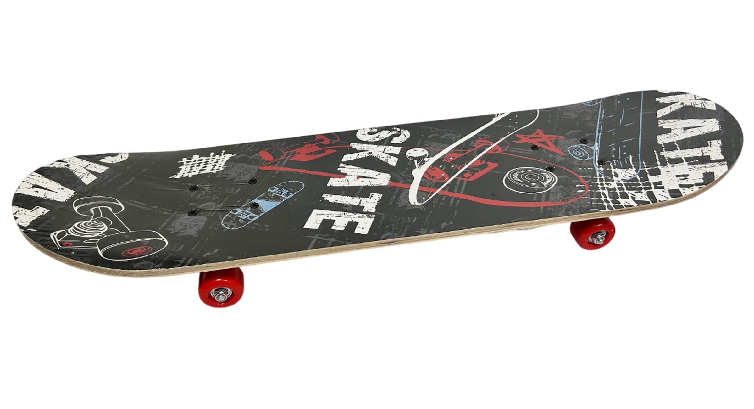 Skateboard pour enfants Skate pour enfants et adolescents 80 cm Skateboard pour enfantF planche de skate en bois complète décoration avant et arrière, couleurs assorties couleur aléatoire