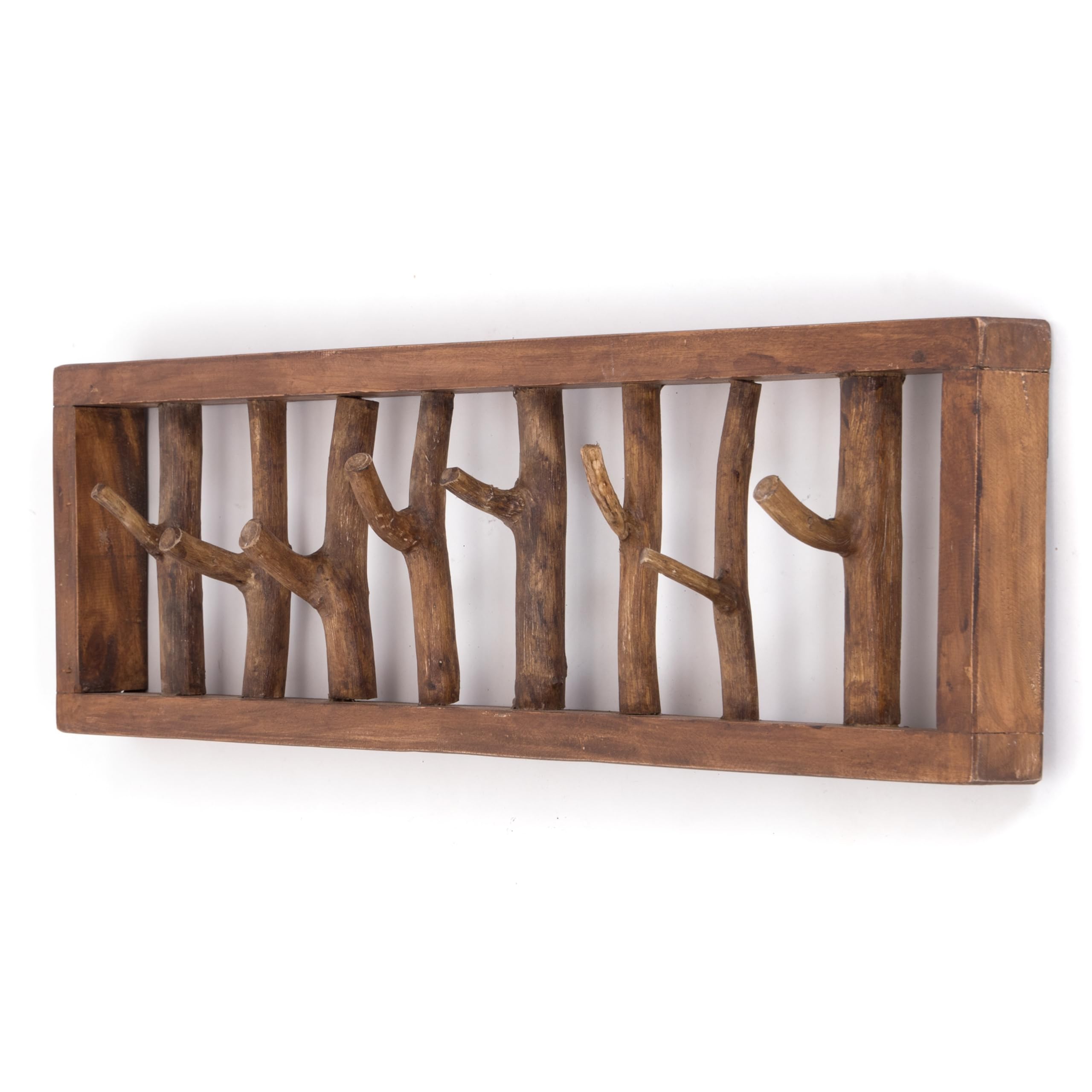 DESIGN DELIGHTS WANDGARDEROBE TREIBHOLZ UNIKAT | 82x22x12 cm, Recyclingholz, Shabby Chic | Kleiderhaken