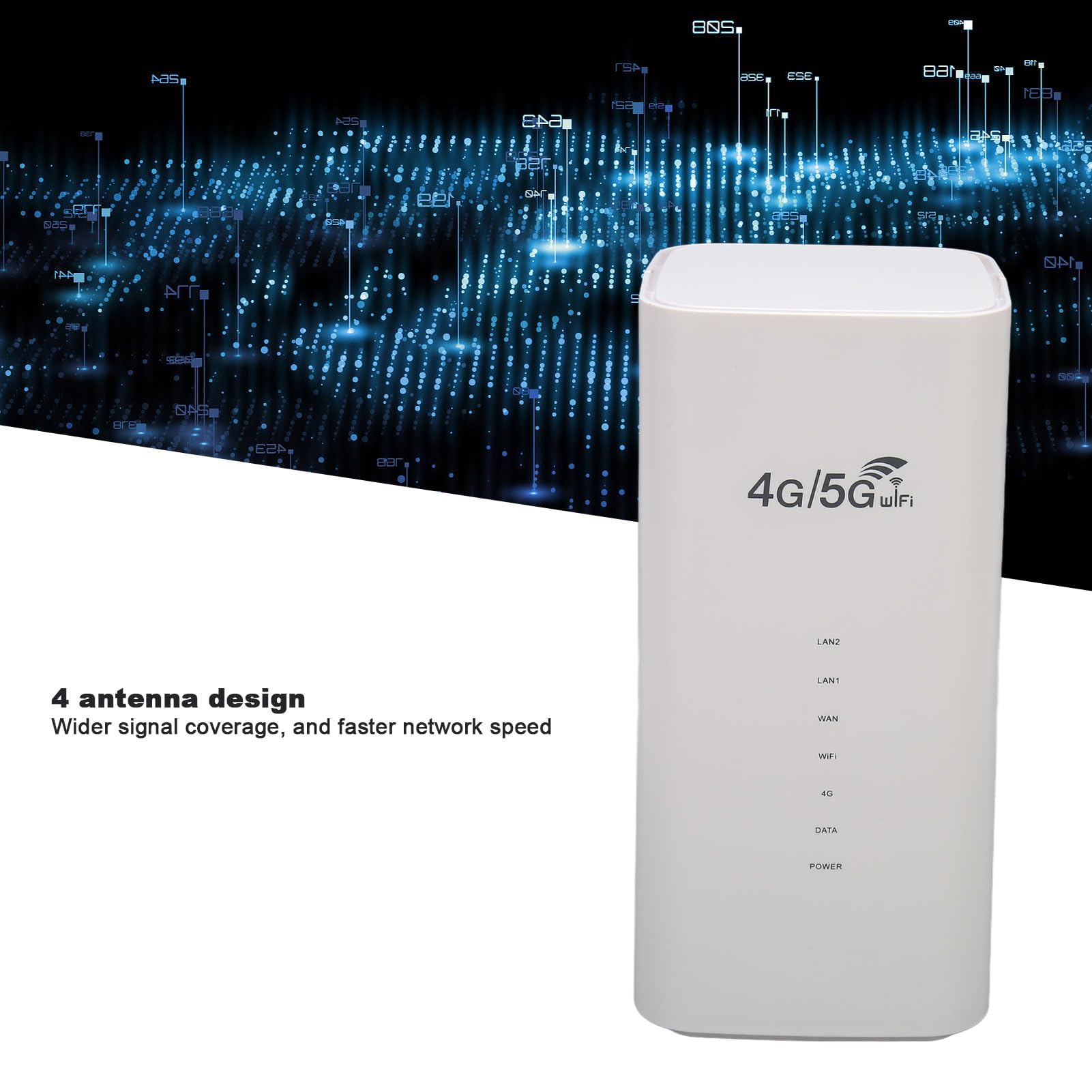 Dpofirs Router 4G LTE con Slot per Scheda SIM, 2023 Nuovo Router Cellulare Sbloccato per Casa Ufficio, Router CPE Router Cellulare Wireless Sbloccato, Fino a 32 Utenti, Regali (Spina UE)