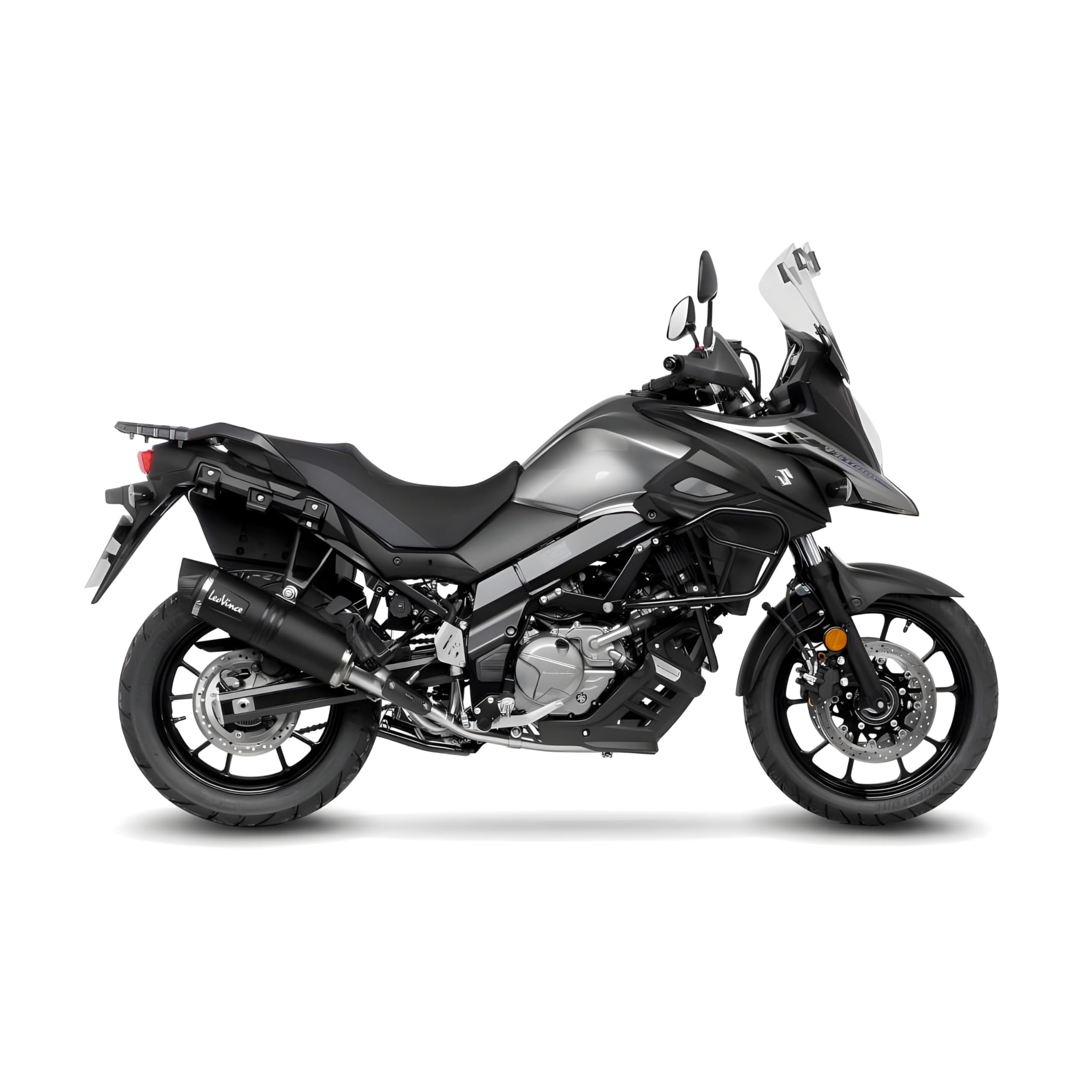 LeoVince SLIP-ON SBK NERO Endschalldämpfer Für Piaggio Beverly 350 - Edelstahl Schwarz Carbon