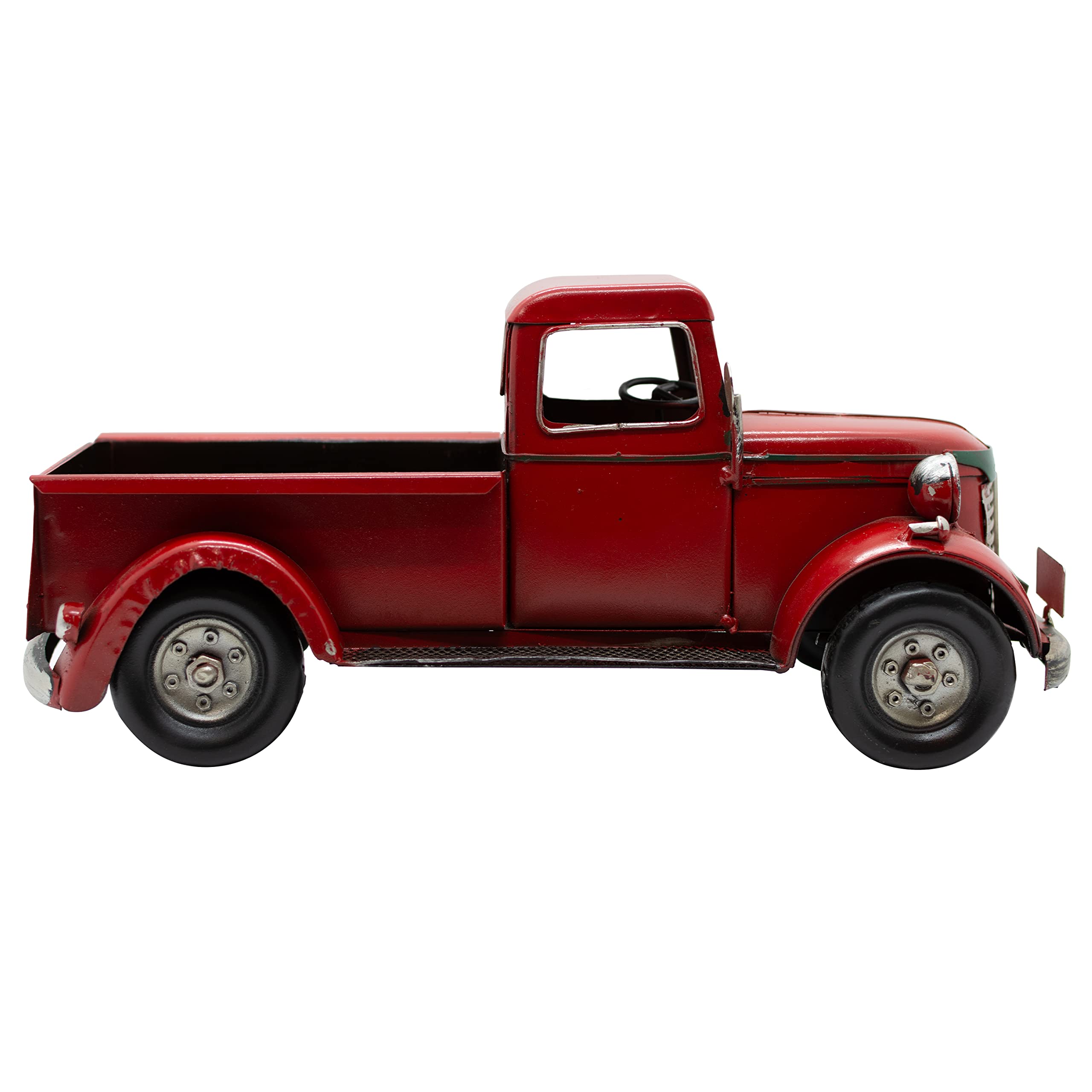 Metal Toy Trucks ZTGD Metal Christmas Red Truck Ornament, Vintage Red