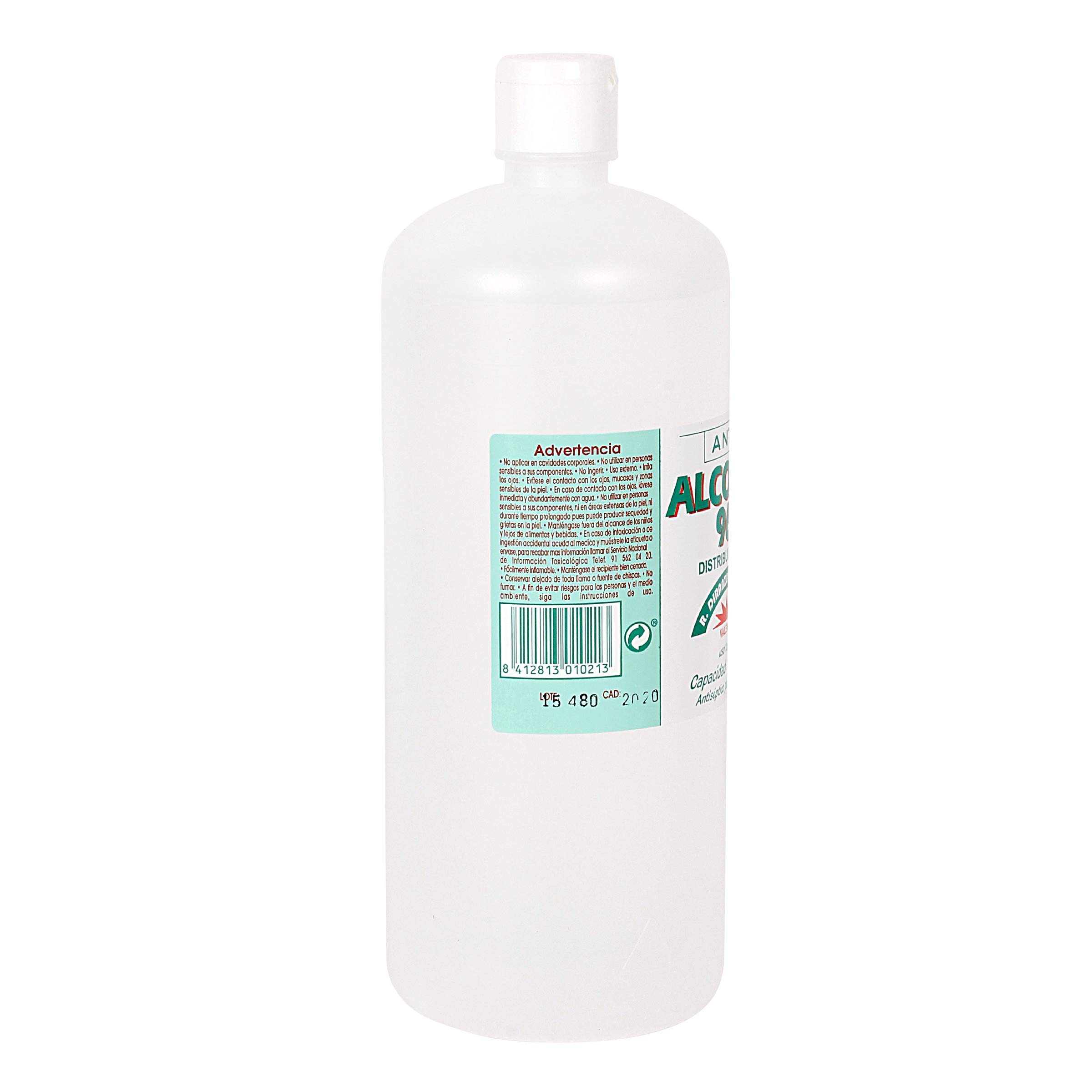 DIRANZO alcohol sanitario vol 96 º bote 1 litro