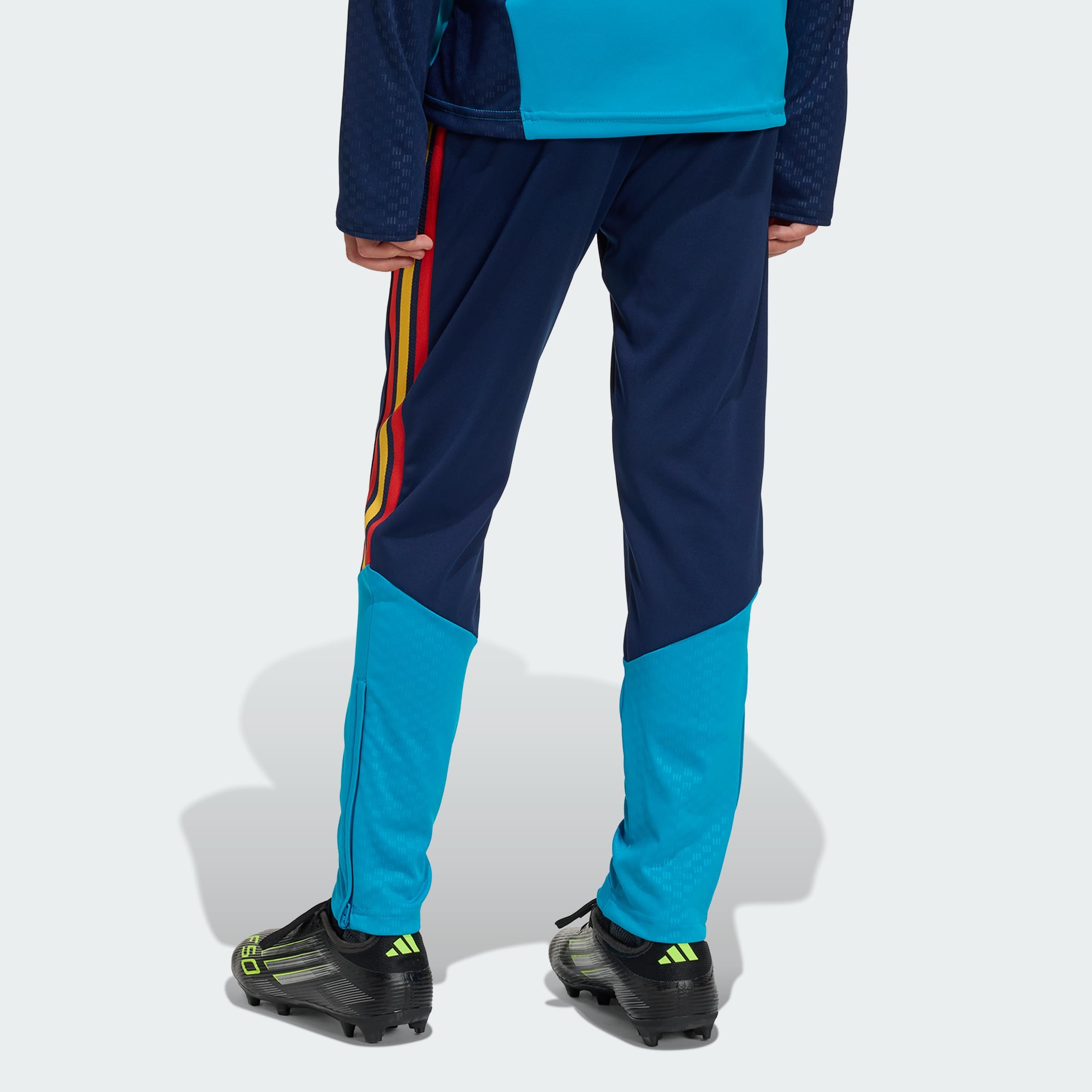 adidas Spain 26 Tiro - Pantalones de entrenamiento para niños, poliéster reciclado, color azul