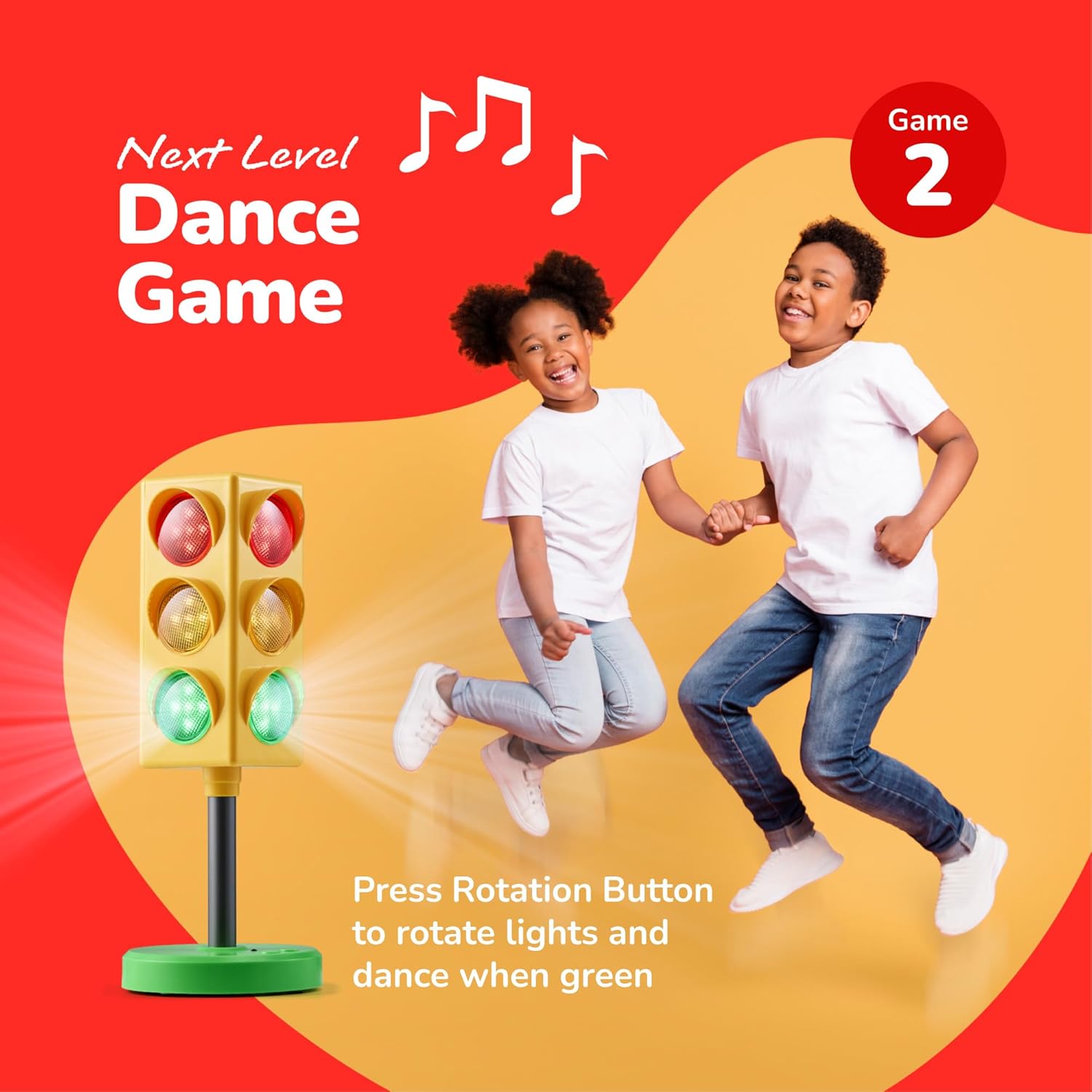 ArtCreativity Traffic Light - Teacher Classroom Must Haves Supplies, 8 Modes with Remote -Classroom Decor, Kindergarten Educational Lamp -Real Traffic Light Rotation Mode, Red Lights Green Lights Game