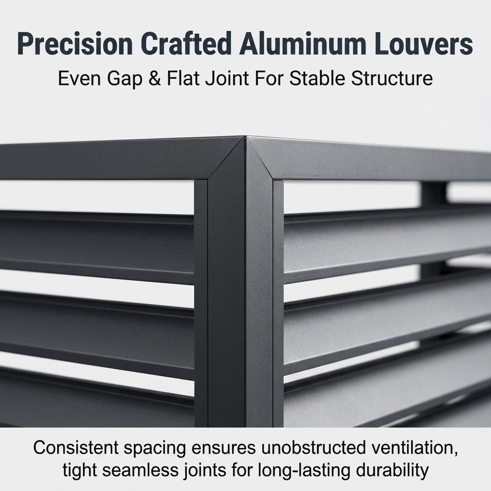 Klimaanlagen-Abdeckung aus Aluminium, Schutzabdeckung für Klimaanlagen | Schermi per la privacy di pompe di calore, coperture per unità esterne di condizionatori,(C,100*70cm/39.4*27.6in)