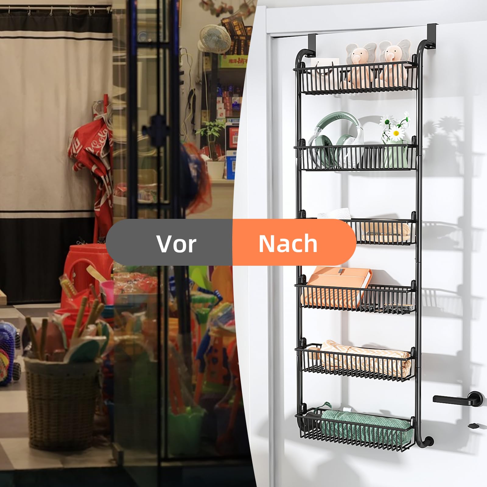 Organiseur De Garde-Manger À 6 Niveaux Pour Porte Avec 6