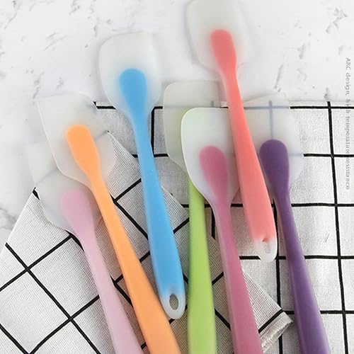 Miniatura 3 de Espátula de silicona, antiadherente, portátil, resistente al calor, translúcida, integrada para hornear y cocinar herramienta (rosa)