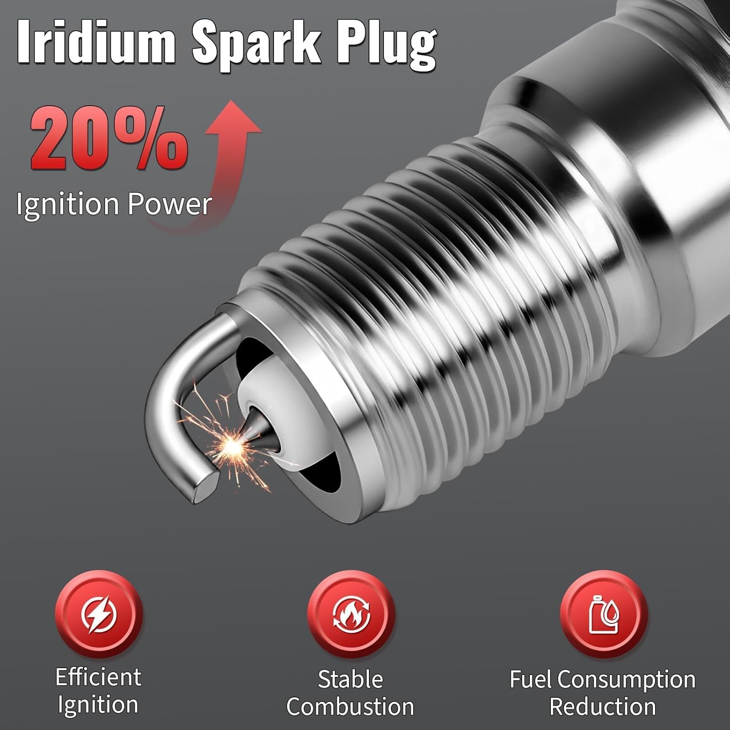Set of 4 UF652 Ignition Coil Pack and Spark Plugs - Compatible with Hyundai & Kia - Accent 2012-2017/2019, Veloster 2012-2017, Rio 2012-2019, Soul - 1.6L L4 - Replace UF652, C1803, 48943, GN10634