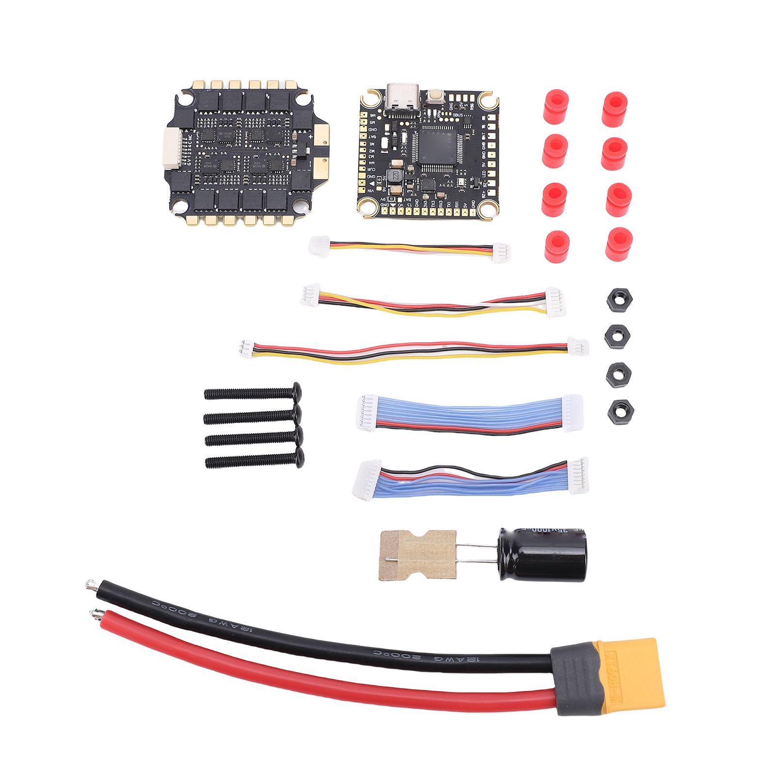 Diyeeni F405 V3S PLUS Flight Controller 55A Drone ESC Board con Ricevitore | Dissipatori di calore CNC, condensatori a bassa , protezione TVS, aggiornamento firmware wireless, per assemblaggio di