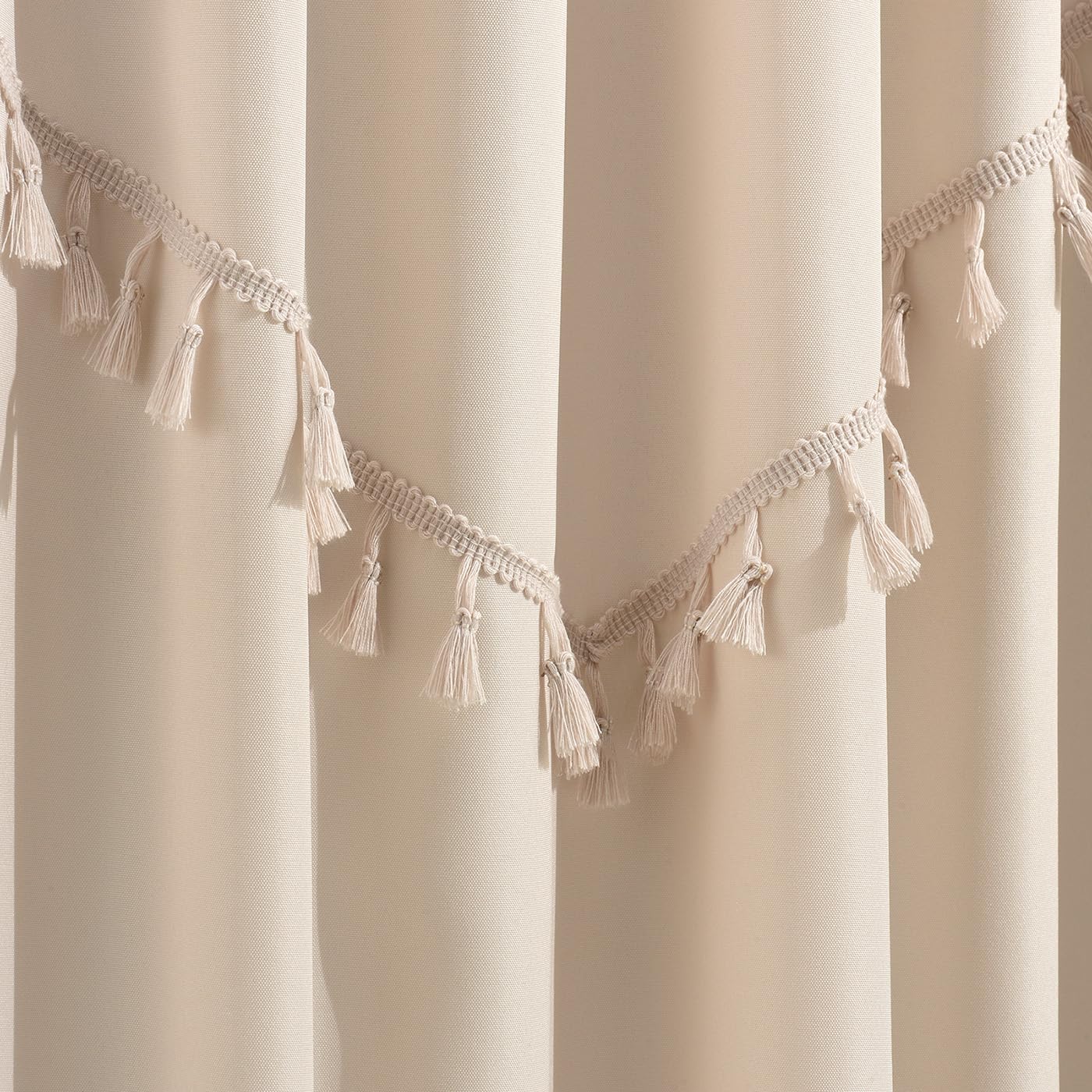 ROOM99 Chloe Curtain with Ruffle Tape, 140 x 280 cm, Width x Height Sliding Curtains, Modern Curtain, Living Room, Bedroom - Image 3