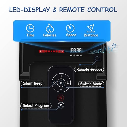 Miniatura 4 de OBENSKY Walking Pad Treadmill Under Desk,Portable Mini Treadmill 265 lbs Capacity with Remote Control,Installation-Free Jogging Machine for