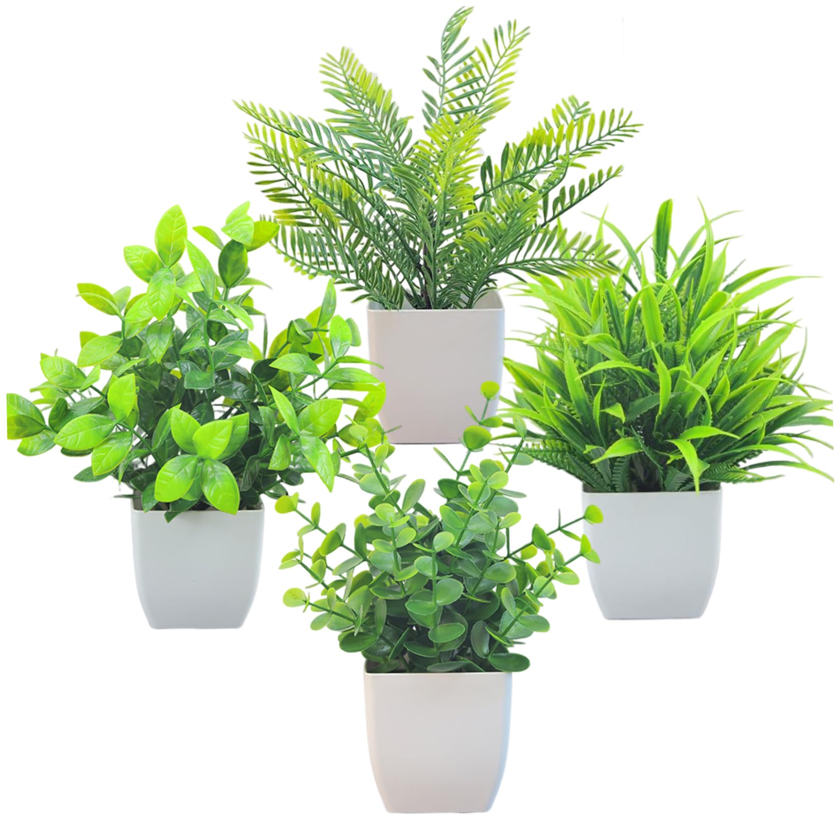 Plantes artificielles en pot pour étagères et décoration de bureau moderne