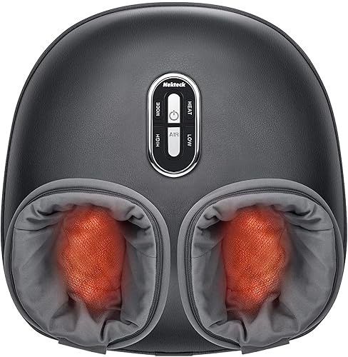 Miniatura 9 de Nekteck Shiatsu - Máquina masajeadora de pies con calor relajante, elegible para FSA, compresión de aire con terapia de amasamiento profundo