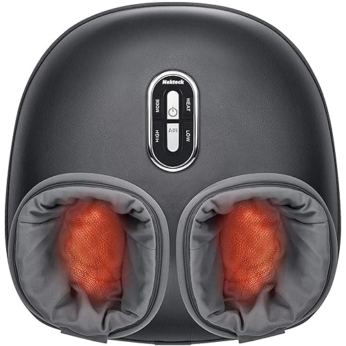 Nekteck Shiatsu Foot Massager with Heat [2026 Upgraded], Valentines Day Gifts for Him Her Relaxation Tools, FSA Eligible Deep Kneading Therapy Air Compression, HSA Feet Massage for Plantar Fasciitis
