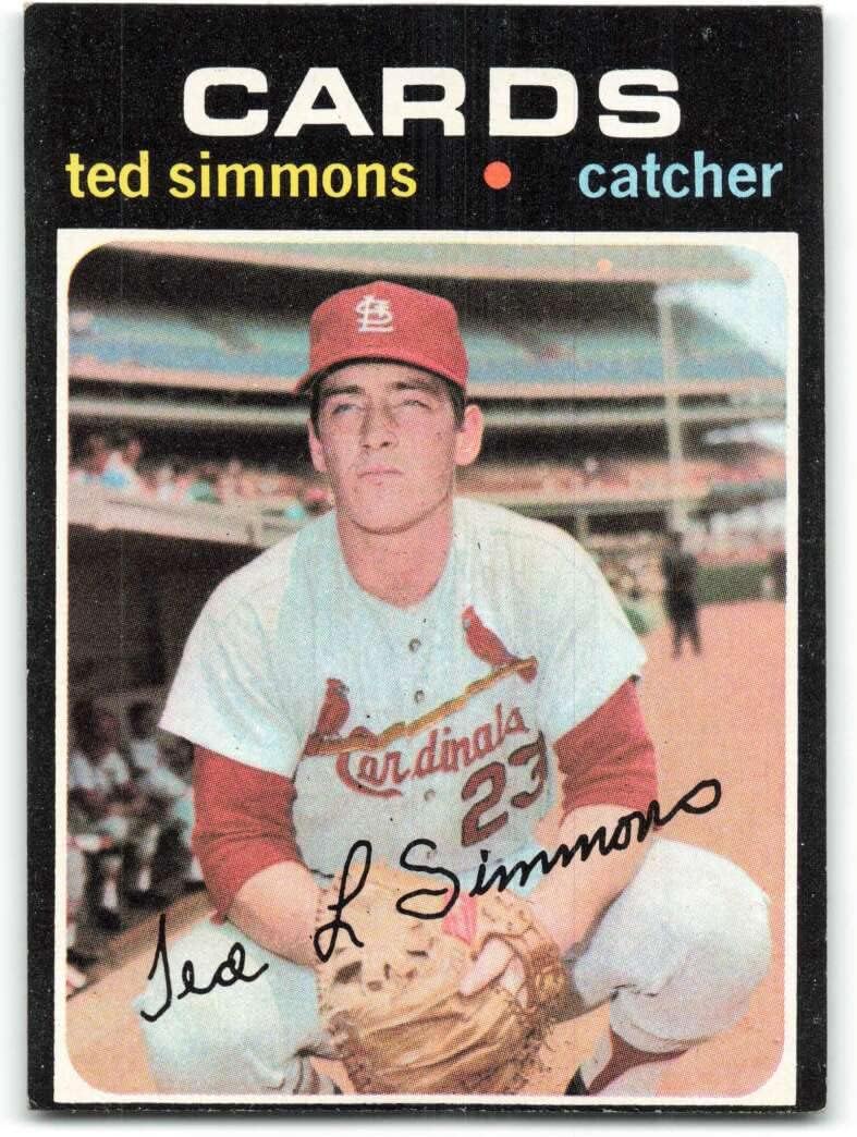 1971 Topps #117 Ted Simmons EX++ Excellent++ RC Rookie St. Louis Cardinals Baseball Trading Card