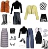 17 Piezas de Ropa para Muñeca de 11.5 Pulgadas: Incluye 1 Set de Chaleco, 1 Set de Vestido de Cuero Escotado, 1 Set de Moda, 1 Set de Abrigo con Vestido Corto, 1 Set de Vestido con Moño, 4 Accesorios, 7 Pares de Zapatos Aleatorios 1