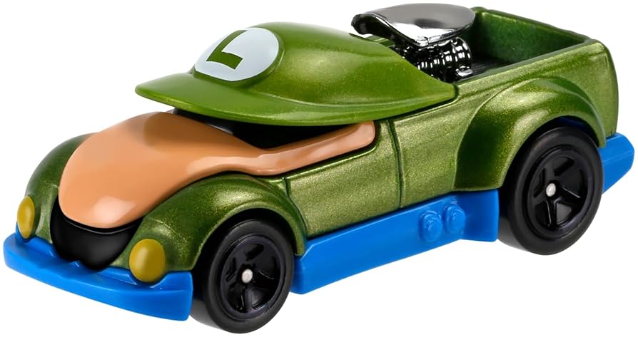Hot Wheels スーパーマリオ プランバーバン ルイージ Amazon.com: Hot Wheels Super Mario Character Cars Luigi