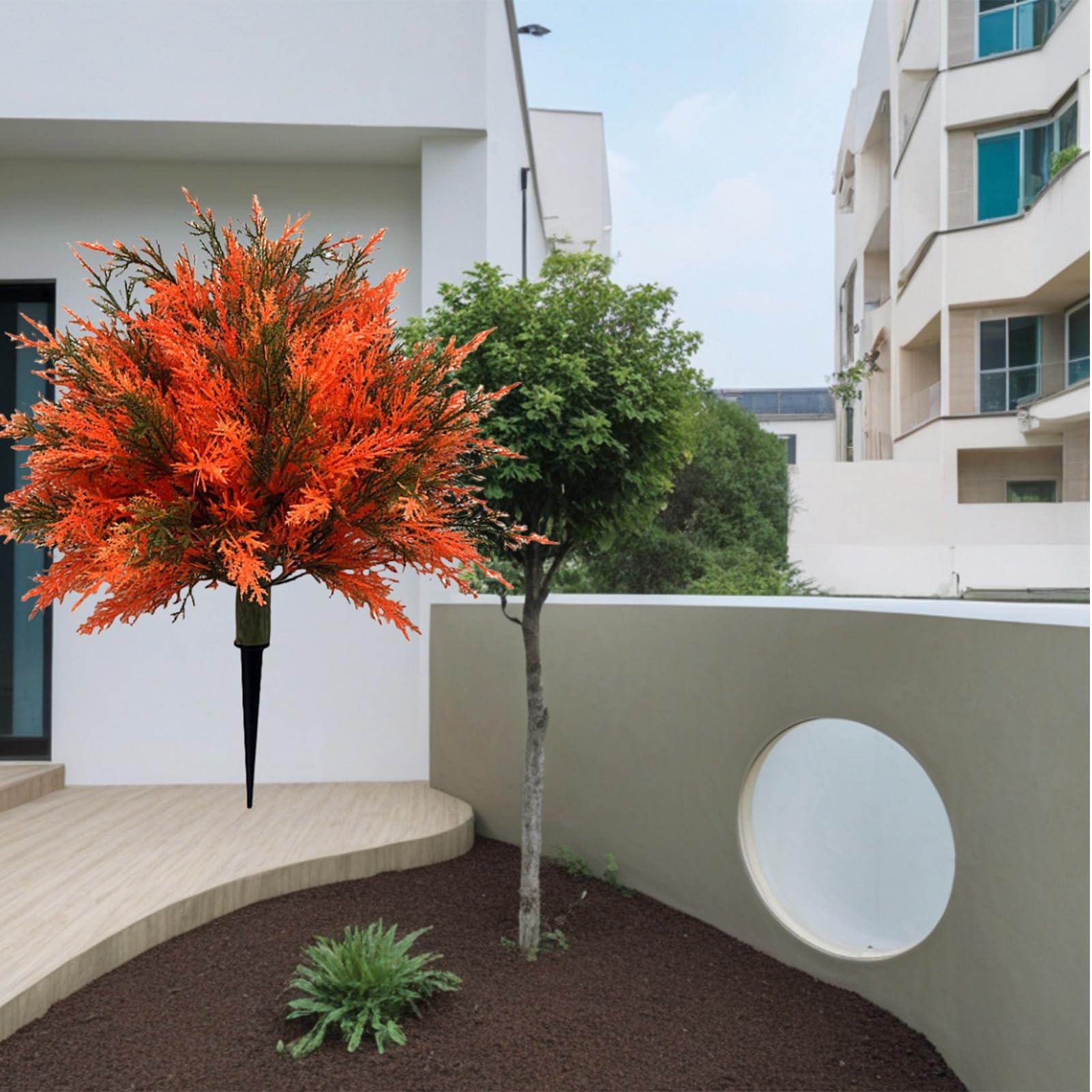 Piante Artificiali Da Esterno Con Paletti Decorazione Giardino Finto Cedro
