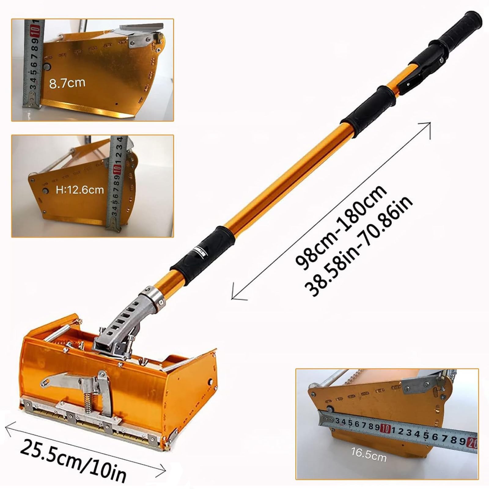 Płaskie pudełko wykończeniowe ze stopu aluminium z płytą gipsowo-kartonową z uchwytem 98 ~ 180 cm, zestaw płaskich pudełek do suchej ściany narzędzia do renowacji domu
