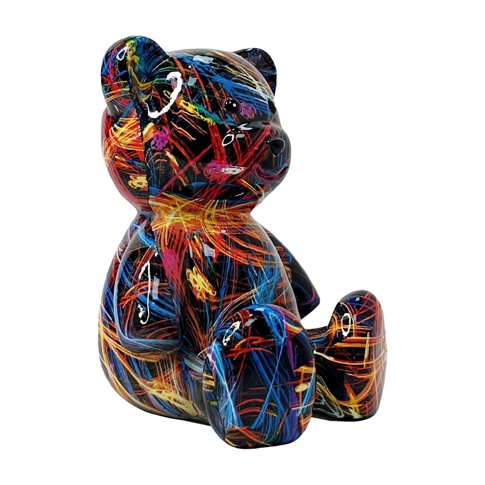 Sculpture d'ours assis en résine au design moderne pour bureau