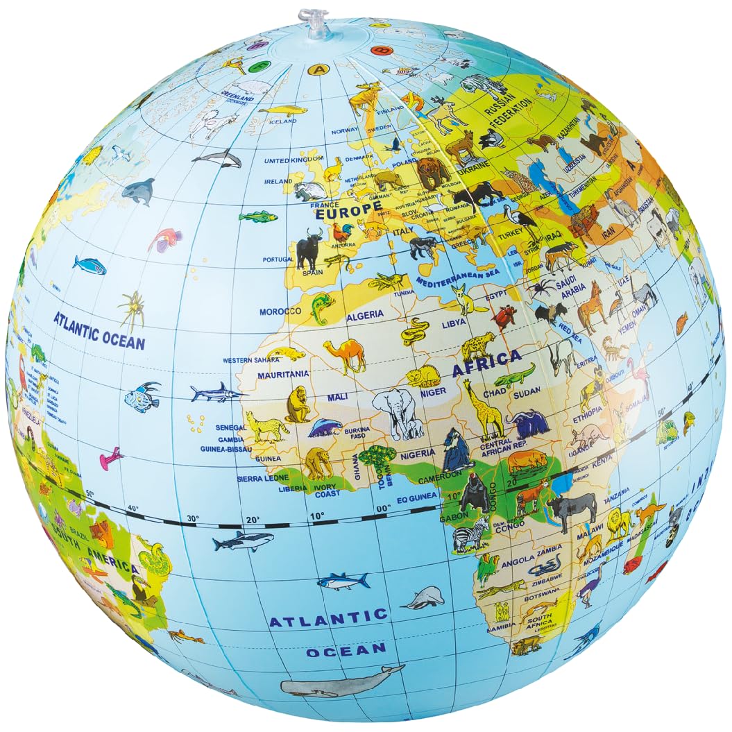 CalyGlobe – My inflatable globe "Animals" - English - ref 049KB