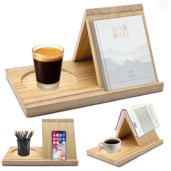 Small Reading Bookcase Book Stand Wooden Reading Stand Triangular Book Holder Short Premium Simple Bookcase for Bedside Table Office Desk Library Gift for Birthday