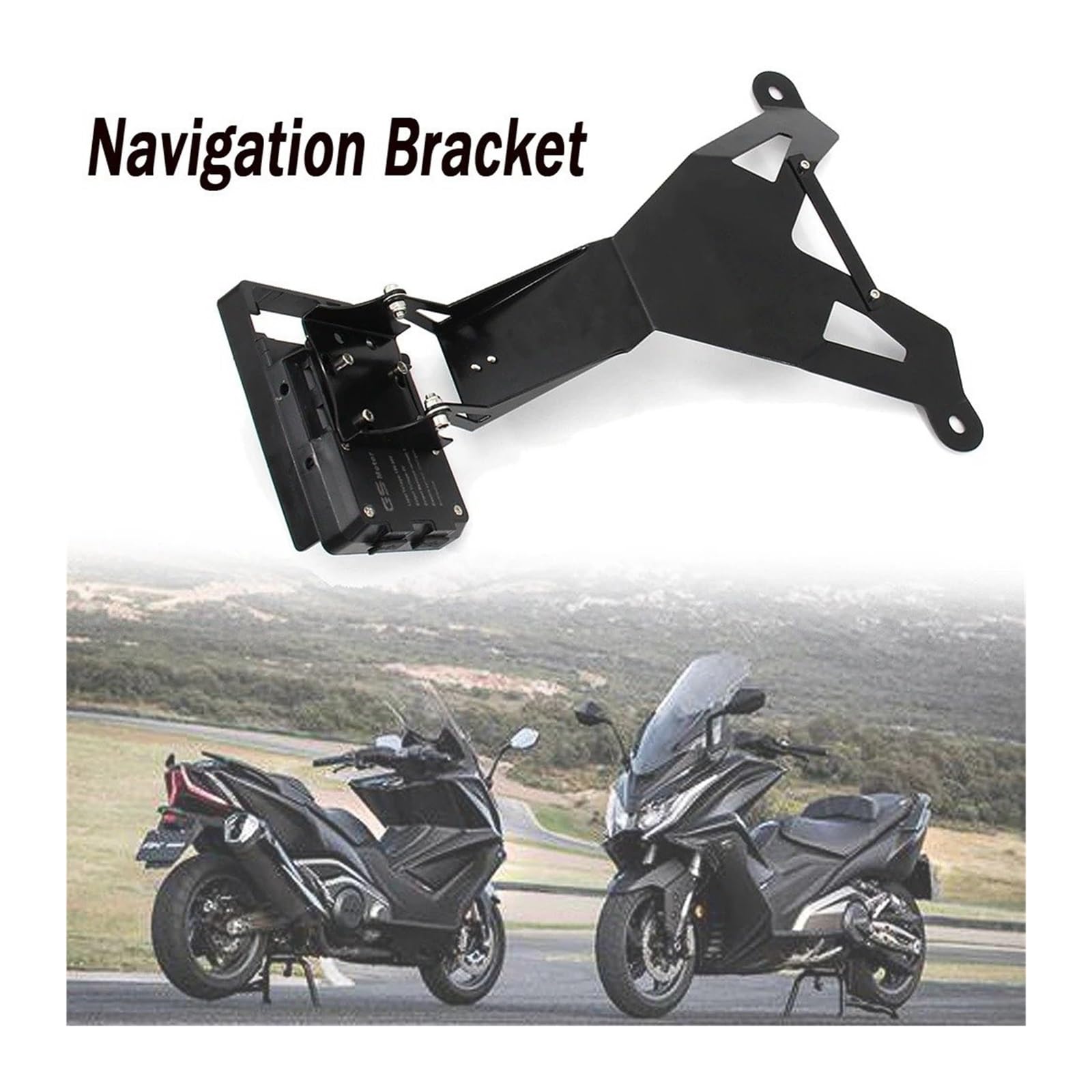 Porte Téléphone Moto pour KYMCO pour AK550 Ak550 AK 550 Support Navigation GPS Moto Accessoires Chargement Téléphone Portable(Support)