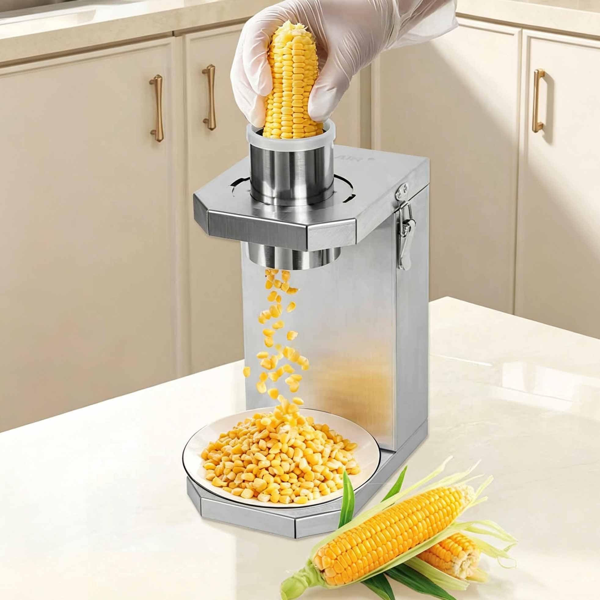 Desgranadora eléctrica maíz de 40W en acero inoxidable para desgranado rápido en cocina
