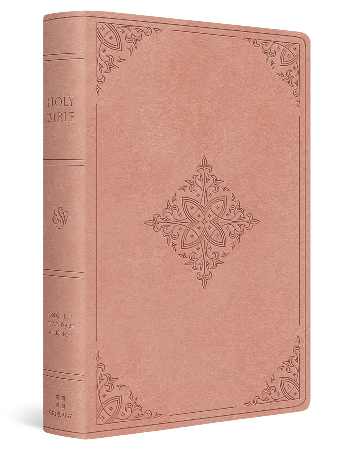 ESV Giant Print Value Personal Size Bible (TruTone, Blush Rose, Fleur-de-lis Design)