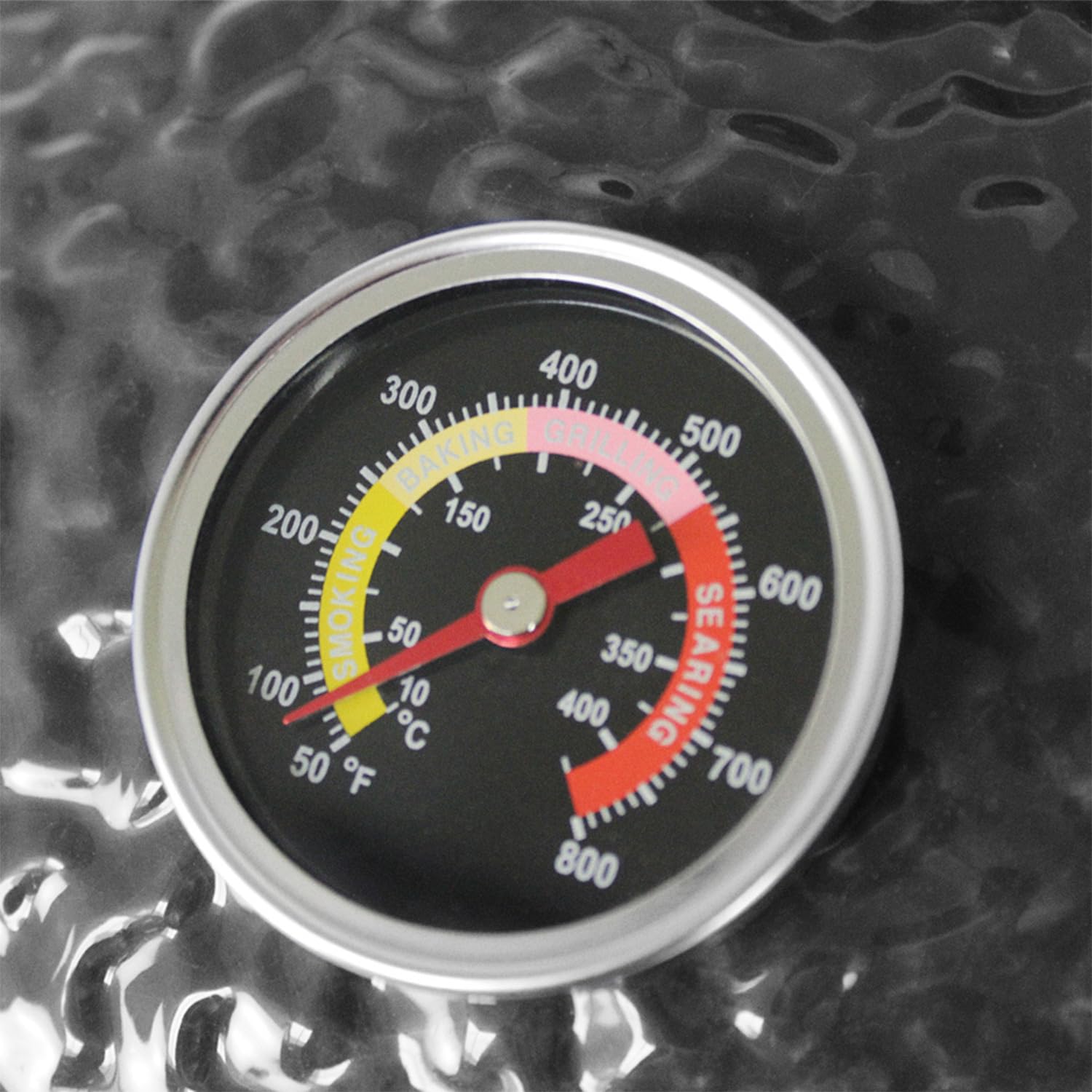 CREATE/BBQ KAMADO/Barbecue affumicatore in ceramica nero 16 pollici/Può arrostire, affumicare e cuocere, con regolatore di temperatura e due prese d’aria.