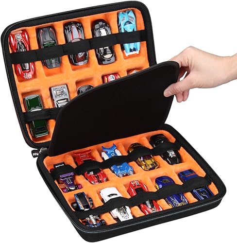 Mchoi Hot Wheels - Estuche de almacenamiento para 20 autos, organizador de autos de juguete para tu caja de cerillas, solo funda