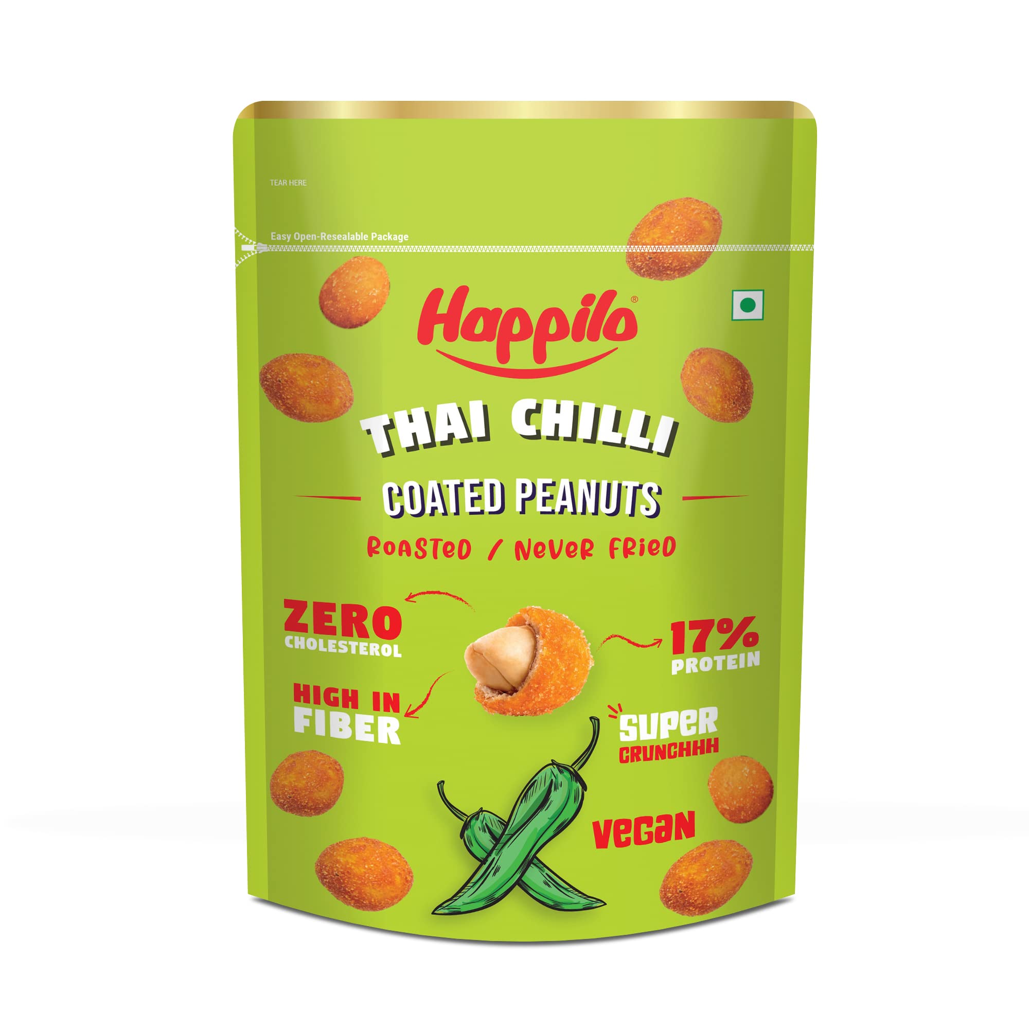 Happilo Premium Super Snack Thai Chili Peanut 150g, Crunchy and Nutty, High in Protein and Dietary Fibre (B09VSTYQ9Y) Amazon Price History, Amazon Price Tracker