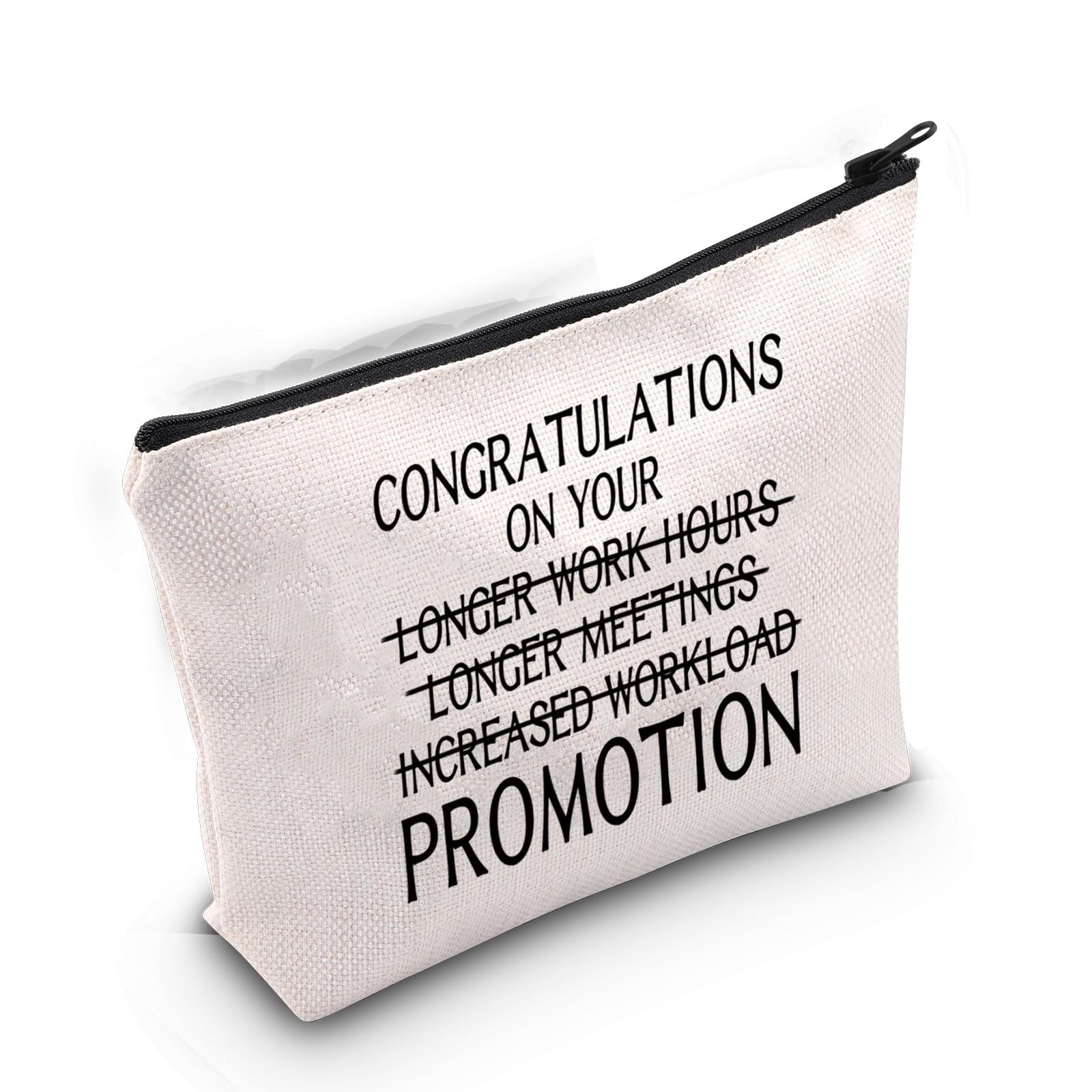 Gzrlyf Work Promotion Makeup Bag Congratulations on Work Promotion Gift for Her Funny Work Promotion Job Promotion Gifts Zipper Pouch (CONGRATULA)