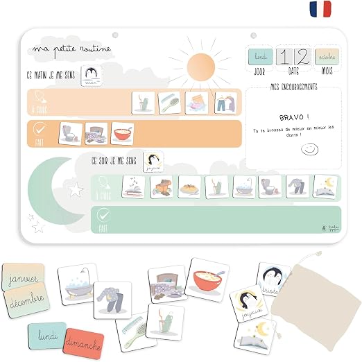 L'atelier gigogne L'Atelier Gigogne Montessori Children's Routine Board 3-8 Years