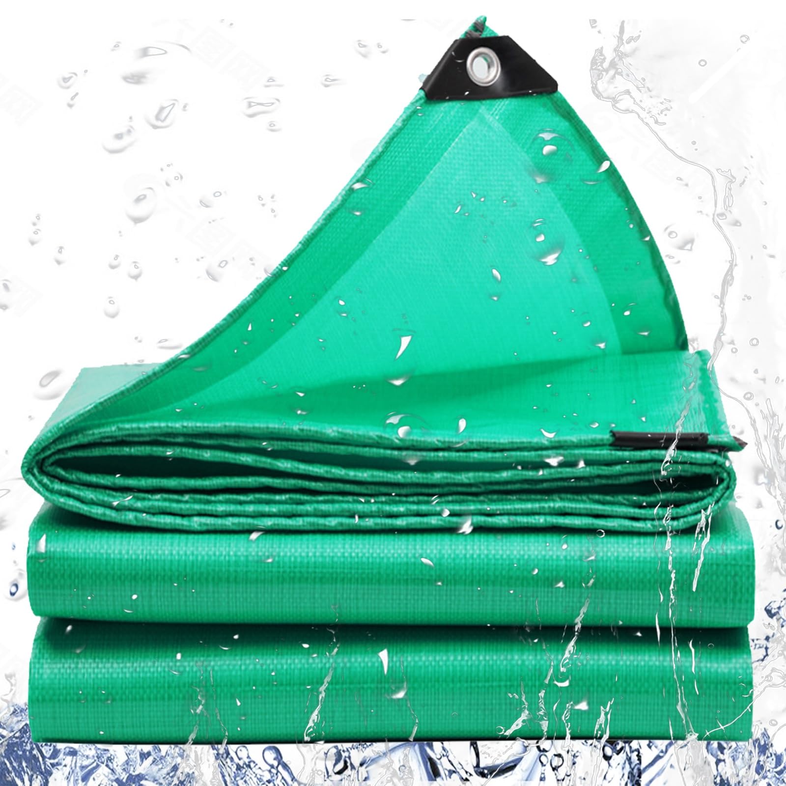 Telone Occhiellato 200 x 340 cm 200G/M², Telo Copritutto, Telone Impermeabile Antistrappo con Occhielli di Copertura con Occhielli per Barca, Auto, Piscina, C