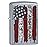 Zippo Custom Lighter: United States Flag, Americana - Street Chrome 78480
