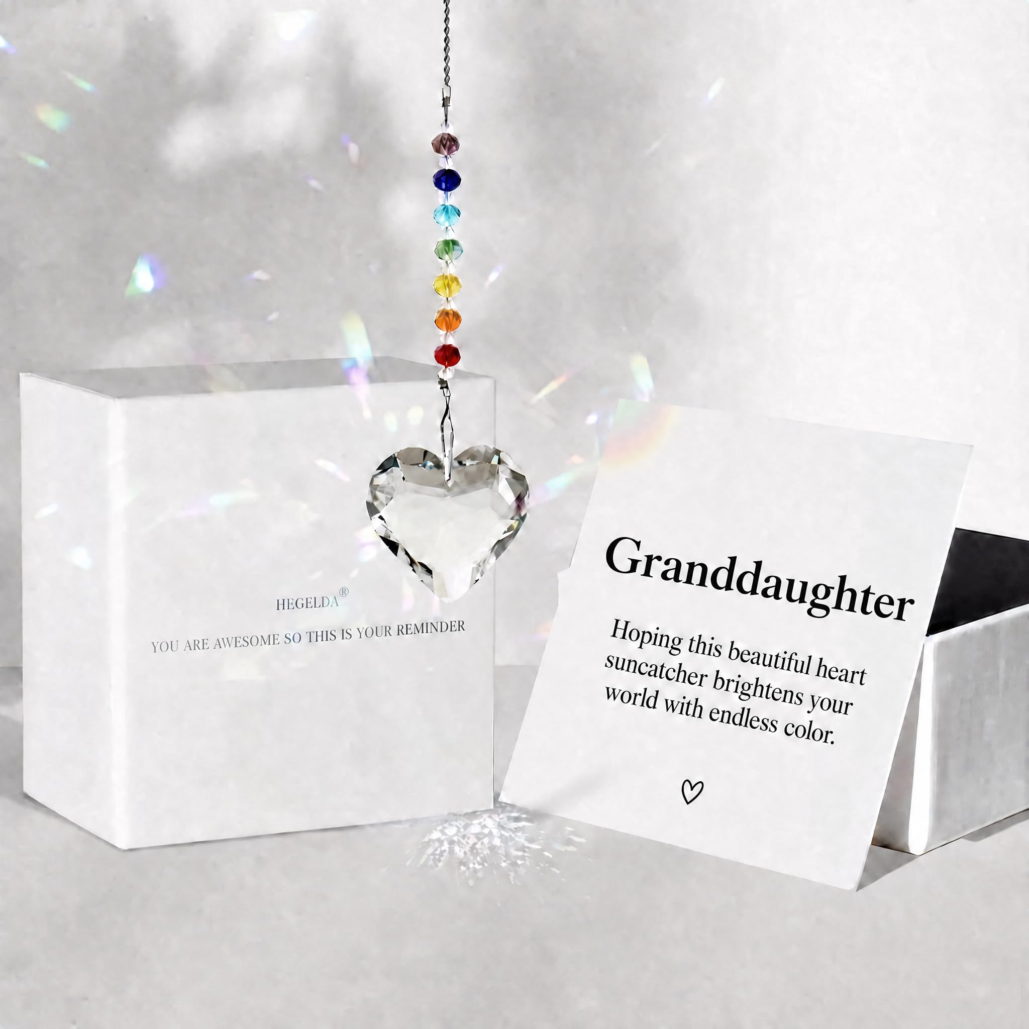 Hegelda Granddaughter Gifts Crystal Suncatcher Ornaments