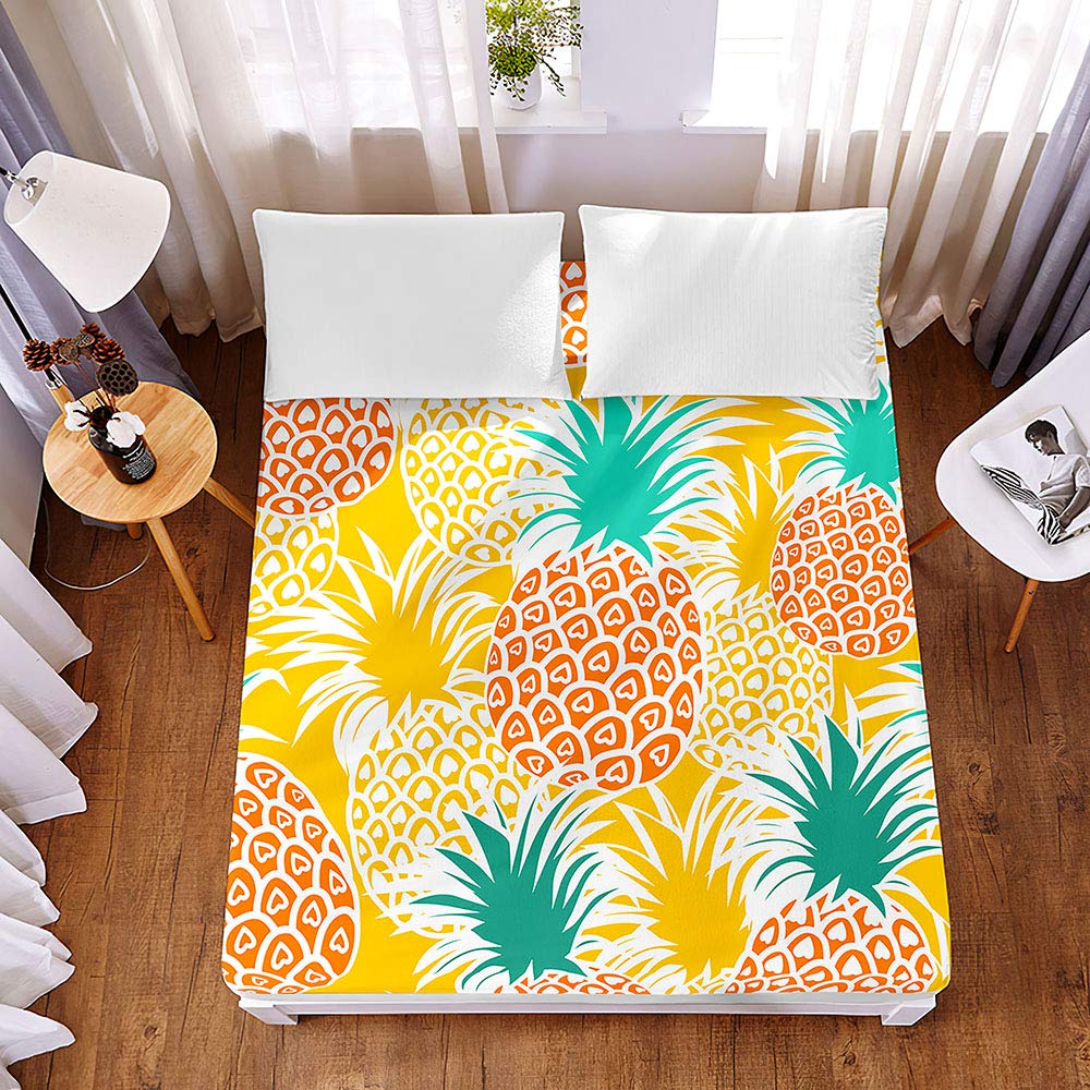 Drap housse jaune 90x200 pour une décoration de chambre d'enfant ensoleillée