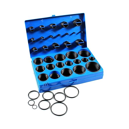 HFS(R) Rubber O-Ring Assortment Kit Automotive Seal Rubber Gasket Universal Replacement O-Rings 419 PCS (Metric)