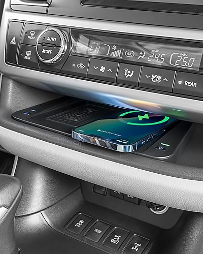 Miniatura 6 de CarQiWireless Cargador inalámbrico para Toyota Highlander 2019 2018 2017 2016 2015 Accesorios 2014-2019, consola central almohadilla de carga