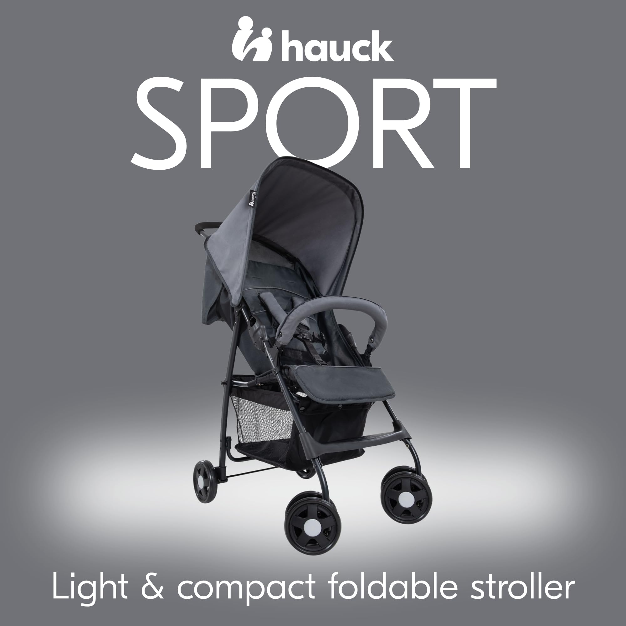 hauck 輕便小巧旅行嬰兒/幼兒可折疊嬰兒推車,運動,木炭/石頭: 嬰兒