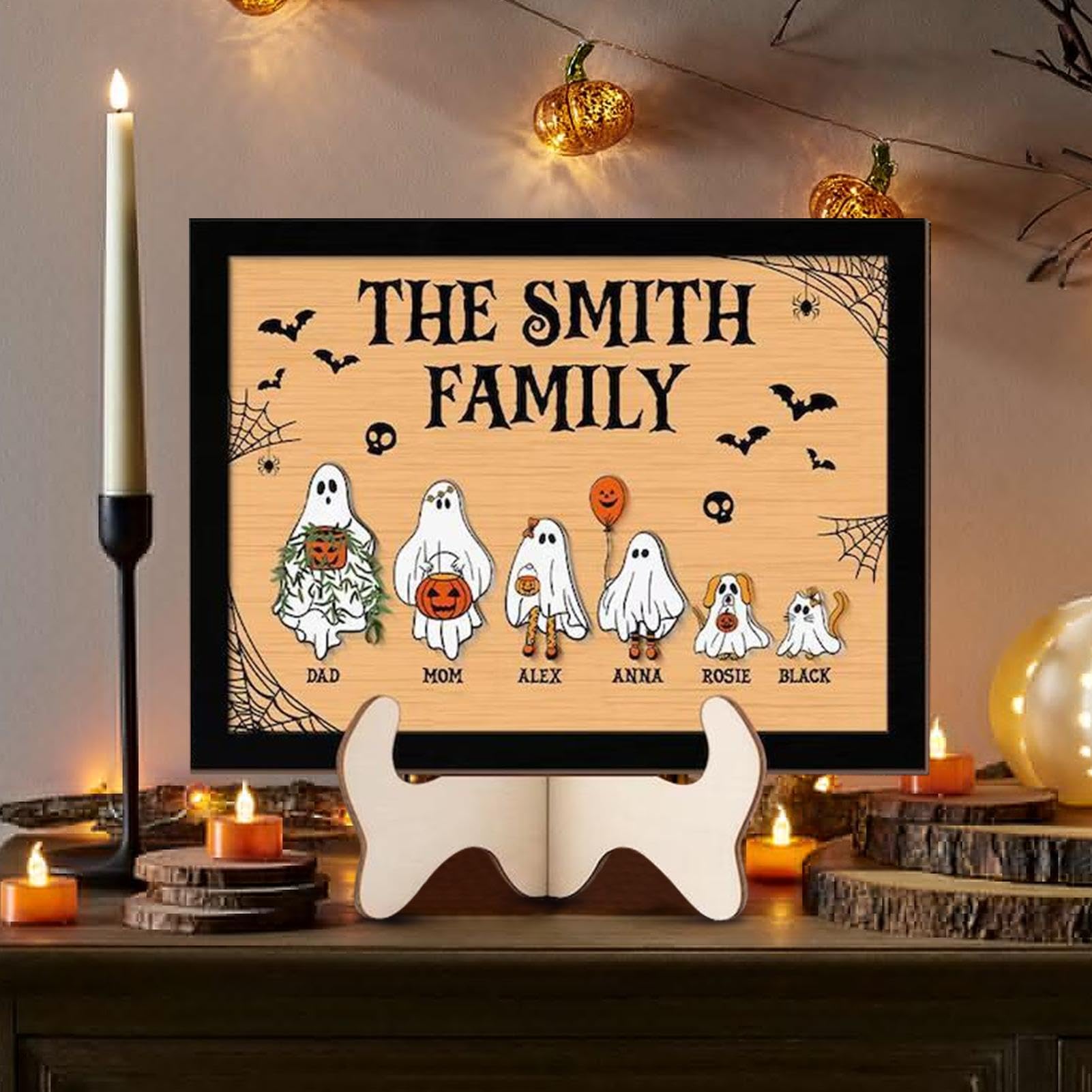 Décoration Fantôme Halloween En Acrylique – Petits Signes 2D Pour Fenêtre, Table, Cheminée – Ambiance Douce Et Festive - 2