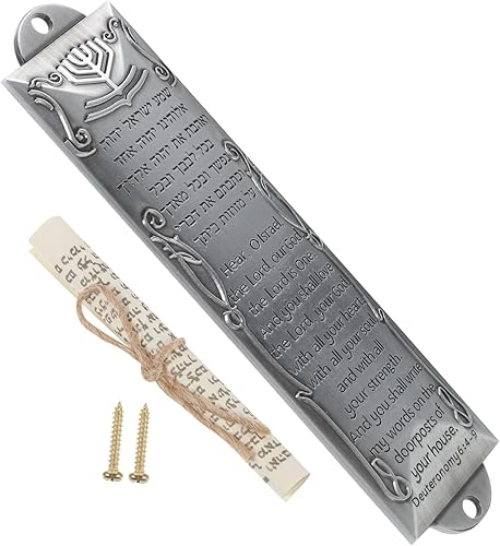 Miniatura 8 de ABOOFAN 5 piezas religioso pergamino sagrado judío puerta cosa mezuzah escritura artes y manualidades para adultos Mezuzah con pergamino para puerta