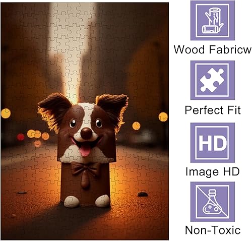 Miniatura 3 de Rompecabezas de 500 piezas para adultos, juego de rompecabezas de estilo minimalista de perro peculiar, juguetes de rompecabezas, maravillosos