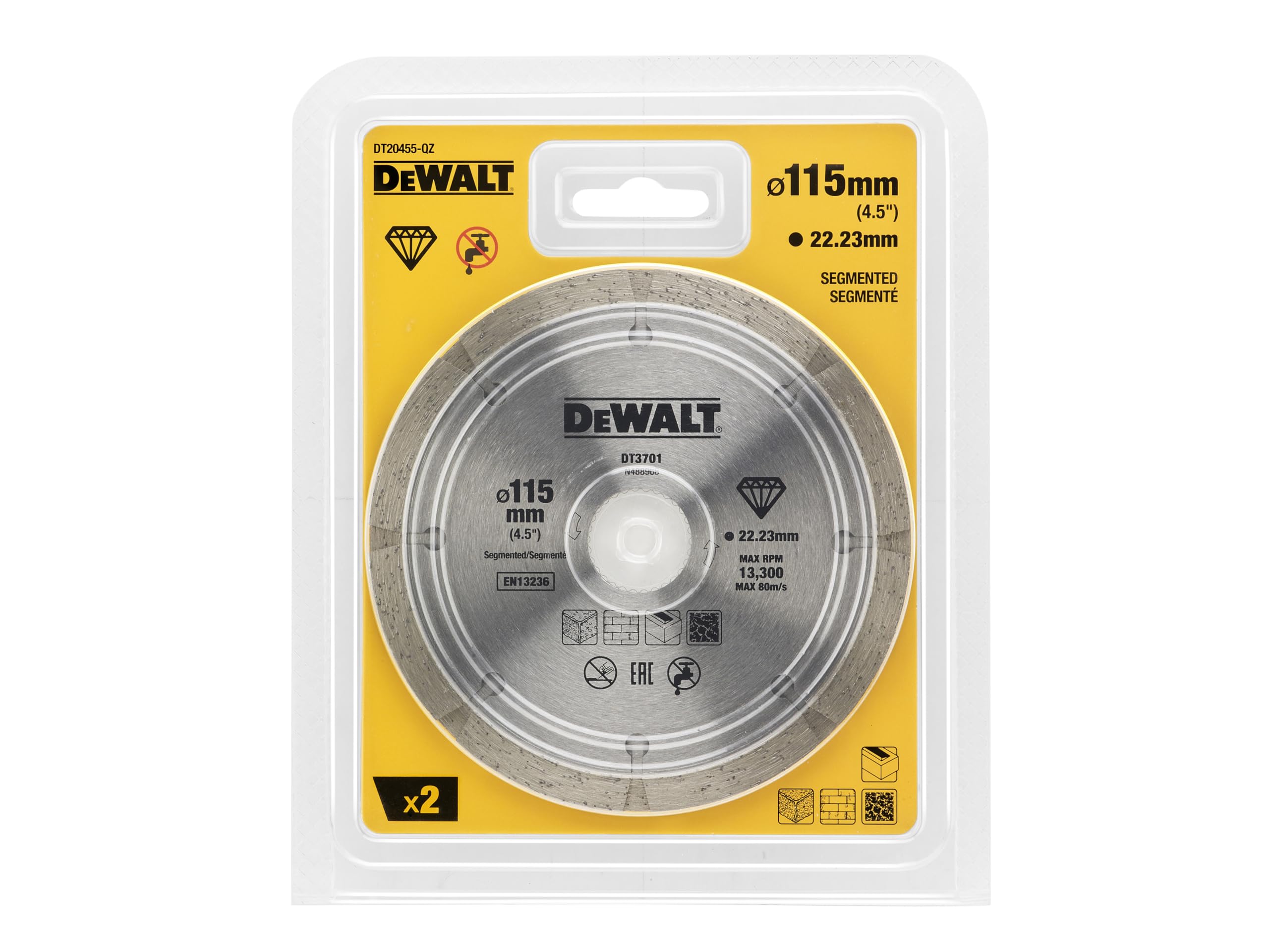 Doble disco de diamante para corte en seco con borde segmentado 115mm