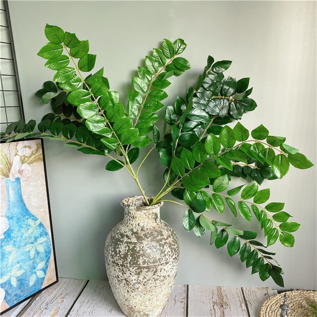 RWRAPS Rama Verde Hojas de eucalipto de Aspecto Real Flores Artificiales de plástico Decoración Plantas Falsas para el hogar (como se Muestra Talla ?nica)