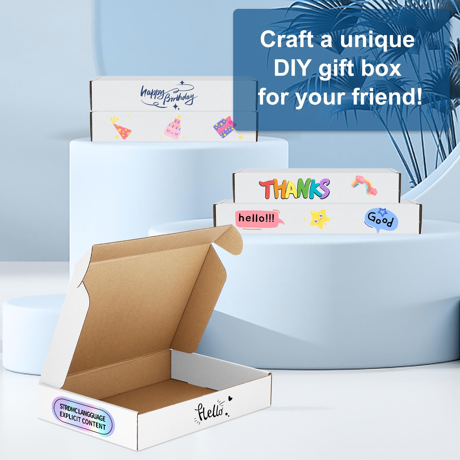 Famagic Cajas de embalaje pequeñas de 9 x 6 x 2, paquete de 25 cajas de envío blancas, cajas de cartón corrugado para pequeñas empresas, cajas de correo para embalaje, a granel