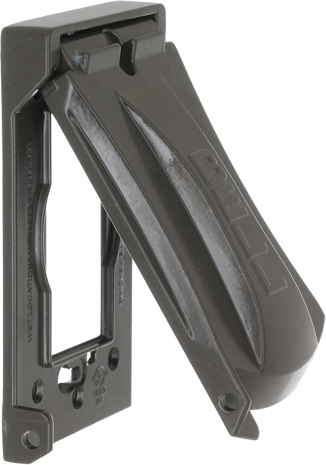Hubbell MX1050Z Bell 1-Gang Weatherproof Universal Metal Flip Cover, Vertical/Horizontal 12-in-1, Bronze